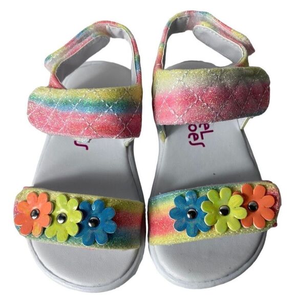 Rachel Shoes Girls 5 Toddler Karla Rainbow Multi Sandals - Picture 1 of 13
